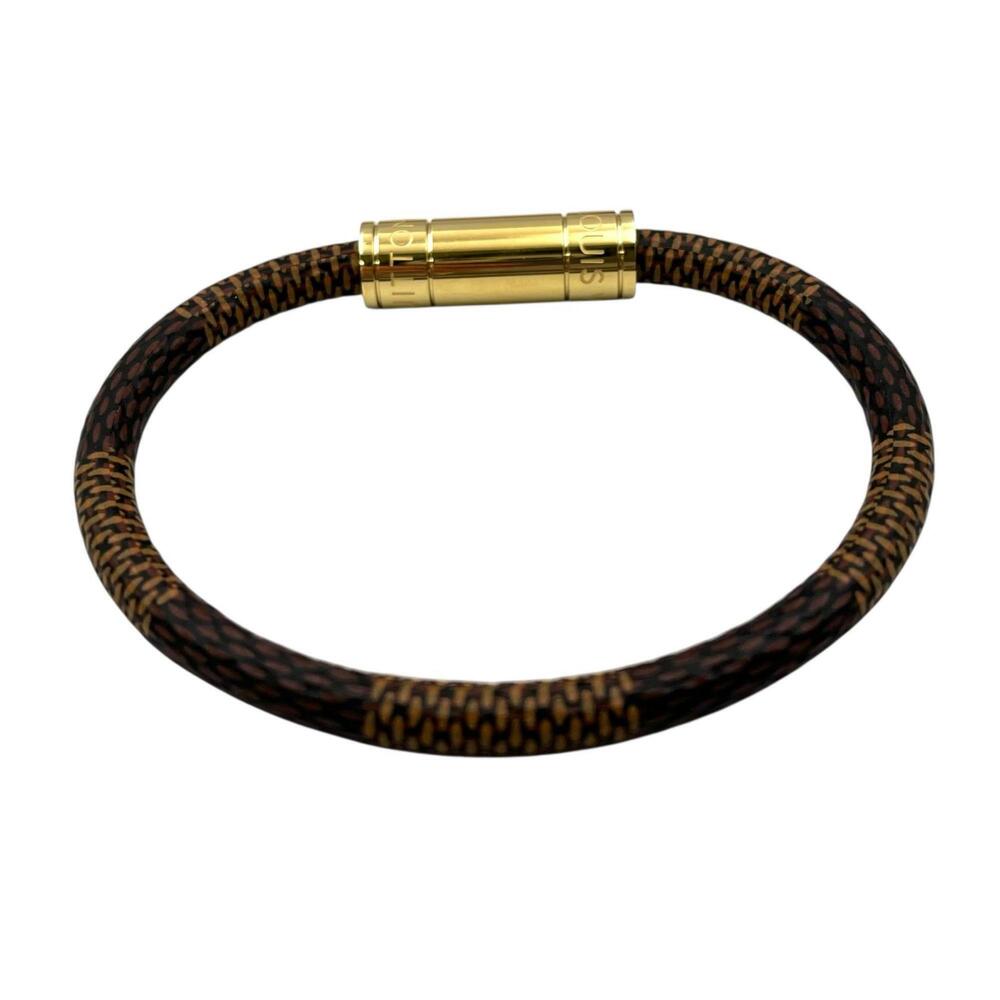 LOUIS VUITTON Brown Damier Canvas Charm Bracelet - Picture 2 of 7